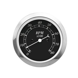 Autogauge 85mm Electrical Tachometre (Black Face)