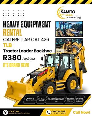 Brand new Caterpillar TLB for Rental.