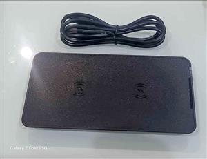 Wireless double leather charging mat black Charger