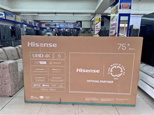 Hisense 75” Smart 4K UHD TV (Series 6) – Brand New on Special 