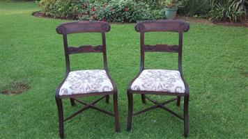 2 English.rose wood chars. Lovely and solid!