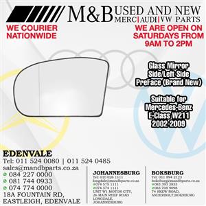 Glass Mirror Side/Left Side PreFace (Brand New)