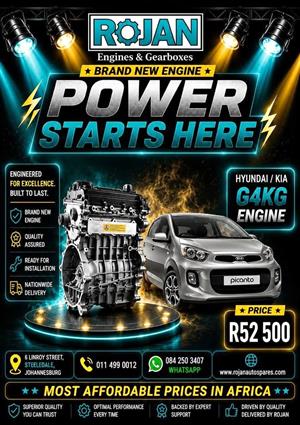 HYUNDAI/KIA G4KG BRAND NEW ENGINE 