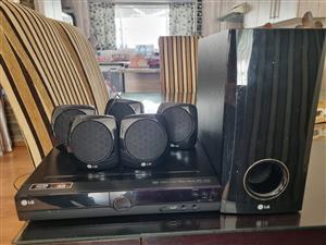 LG DVD Home Theater with subwoofer and 5 speakers