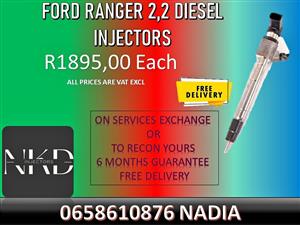 FORD RANGER 2.2 DIESEL INJECTORS -WE SELL ON EXCHANGE