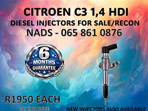 CITROEN C3 1,4 HDI DIESEL INJECTORS FOR SALE / RECON WITH WARRANTY MIDRAND