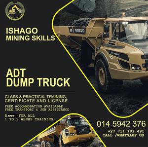 Adt dump truck mining training skills at Rankuwa,Rustenburg