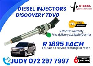 Discovery TDV8 Diesel Injectors for sale on service exchange or to recon
