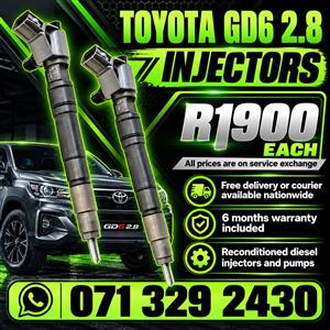 TOYOTA GD6 2.8 INJECTORS FOR SALE WITH WARRANTY 