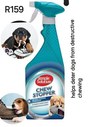 Dog chew stopper