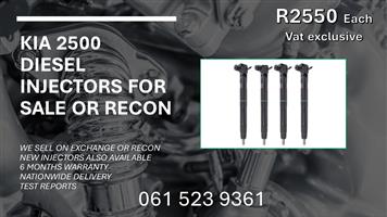 KIA 2500 DIESEL INJECTORS FOR SALE WITH TEST REPORTS 