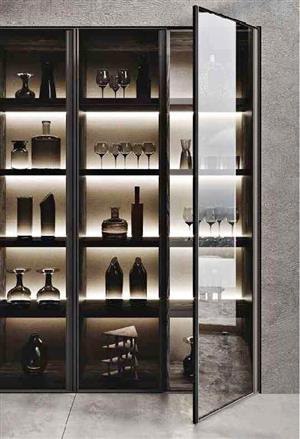 Kitchen display glass doors