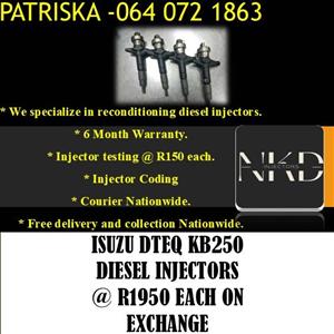 ISUZU DTEQ KB250 DIESEL INJECTORS FOR SALE