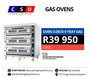 Oven 3 Deck 9 Tray Gas