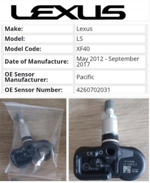 Lexus LS Tyre pressure monitor sensors 