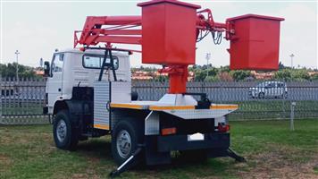 2009 TATA 1518 4X4 FLATDECK WITH SUPER ARIAL CHERRY PICKER R600 inc vat