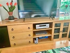 Light wood entertainment centre