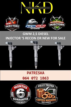 DIESLE INJECTORS SPECIALISTES -NATIONWIDE DELIVERY FOR GWM 2,5 