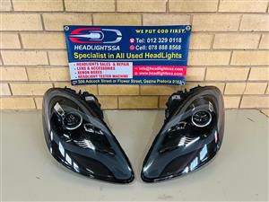Porsche Boxster 718 left and right side xenon headlights 