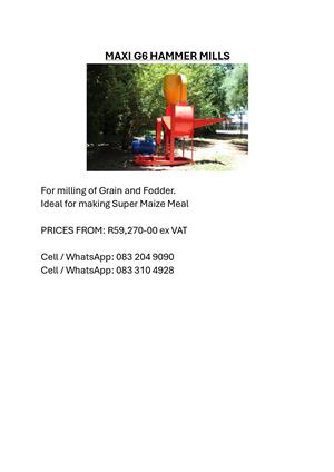 MAXI G6 HAMMER MILLS