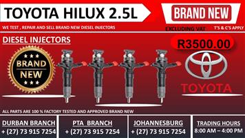 Toyota Hilux 2.5L (BRAND NEW)Diesel Injectors 