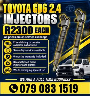TOYOTA GD6 2.4 INJECTORS FOR SALE WITH WARRANTY 