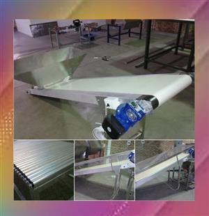 Conveyors Belt conveyors, incline or decline option, widths and thicknesses. We 