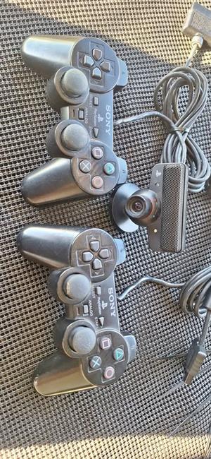 Sony PS2 Controllers x2 + PlayStation Eye Camera – Untested Bundle