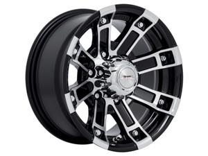 16″ A-Line Lynx 5/160 Black Machined Face Alloy Wheels