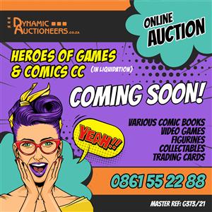 HEROES OF GAMES & COMICS CC (In Liquidation) ONLINE AUCTION COMING SOON!