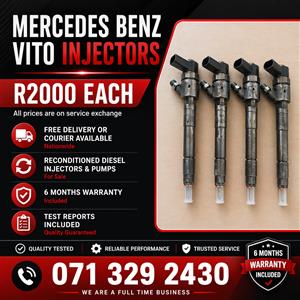 MERCEDES BENZ VITO INJECTORS FOR SALE WITH WARRANTY 