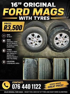 ​16" Original Ford Mags with Tyres