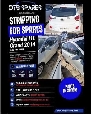 Hyundai I10 Grand 2014 1.25 Manual stripping for parts