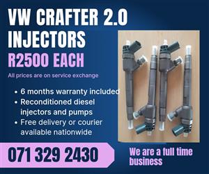 VW CRAFTER 2.0 INJECTORS FOR SALE WITH WARRANTY 