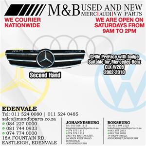 Grille PreFace with badge for Mercedes-Benz CLK W209 (Second Hand)