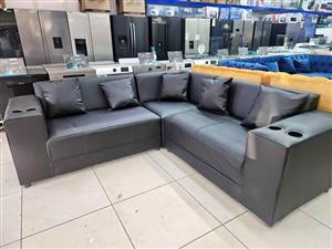 Brand new Cornar couch with cup holders is on special 