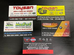 New and Used Toyota Spares