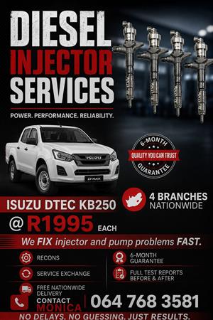 ISUZU KB250 PROFESSIONAL DIESEL TESTING & RECON SERVICES