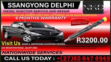 BRAND NEW SSANGYONG DIESEL INJECTORS
