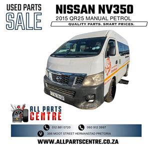 Nissan NV350 2015 QR25 manual petrol – Stripping for Spares 