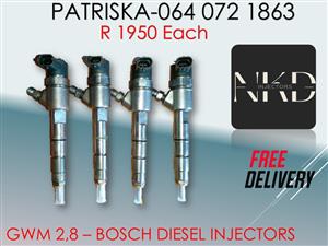 GWM 2,8 BOSCH DIESEL INJECTORS FOR SALE