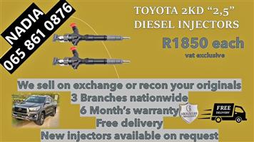 TOYOTA 2KD DIESEL INJECTORS FOR SALE BY NKD DIESEL INJECTORS