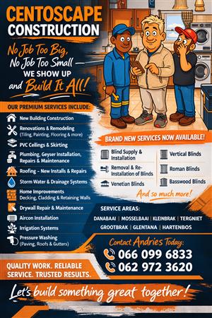 Renovation & Remodeling, Plumbing, Blind Installation,Handyman