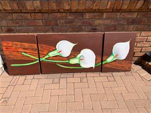 Arum Lily Painted Picture Frame