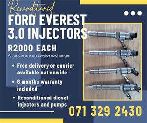 FORD EVEREST 3.0 INJECTORS FOR SALE WITH WARRANTY INCLUDED 