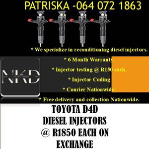 TOYOTA DIESEL INJECTORS FOR SALE