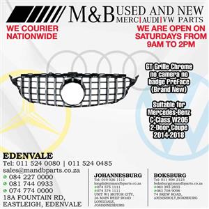 GT Grille Chrome no camera no badge PreFace (Brand New) Suitable for Mercedes-Benz C-Class W205