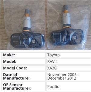 Toyota Rav 4 MK3 TPMS tyre pressure monitor sensors 