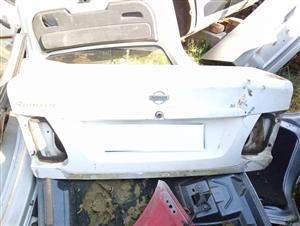 Nissan Almera boot white