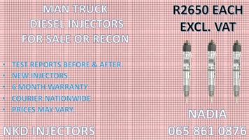 MAN TRUCK DIESEL INJECTORS FOR SALE NEW OR RECON